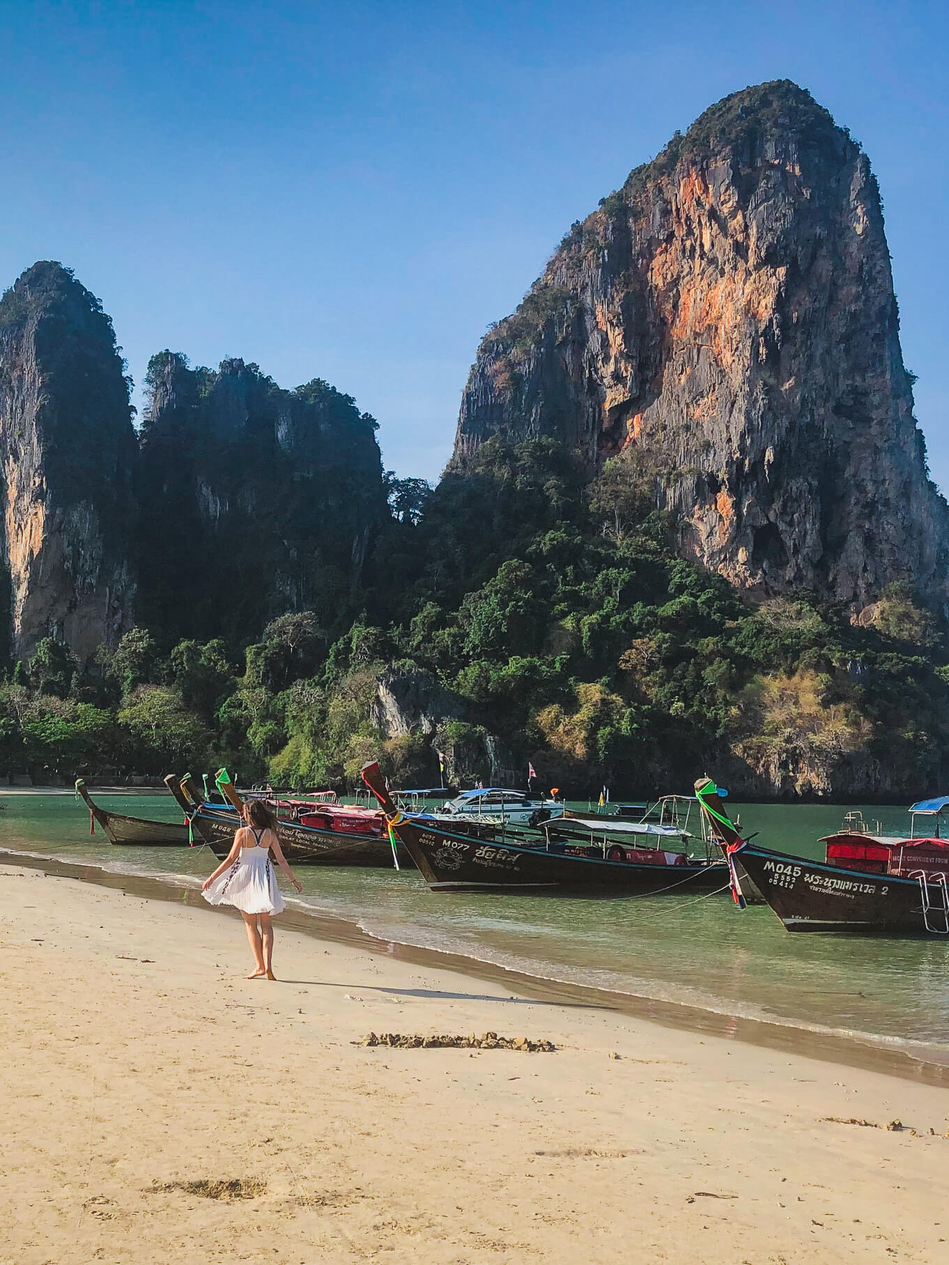 Railay beach, Railay beach in Krabi Thailand, Anek Suwannaphoom