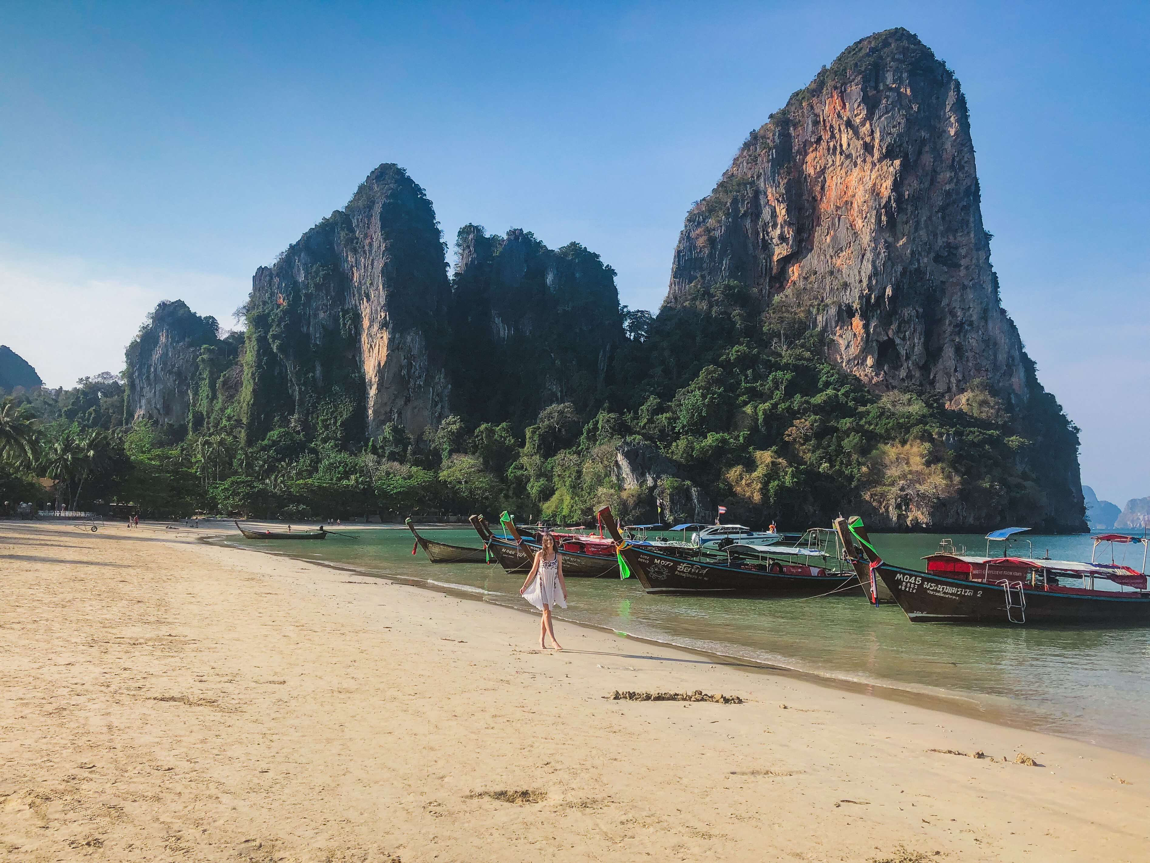 Railay beach, Railay beach in Krabi Thailand, Anek Suwannaphoom