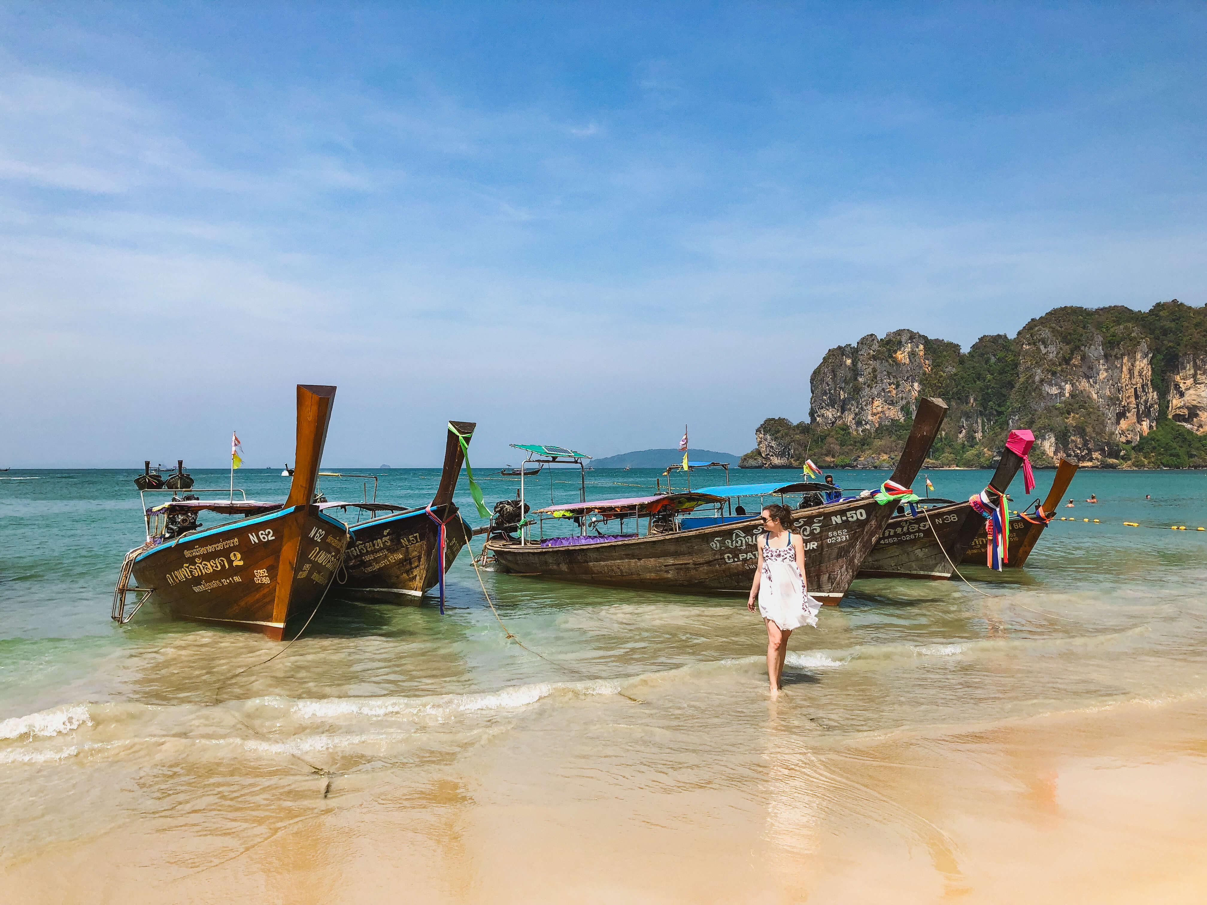 Railay beach, Railay beach in Krabi Thailand, Anek Suwannaphoom